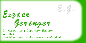eszter geringer business card